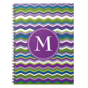 Cuaderno Modelo brillante de Chevron con el monograma