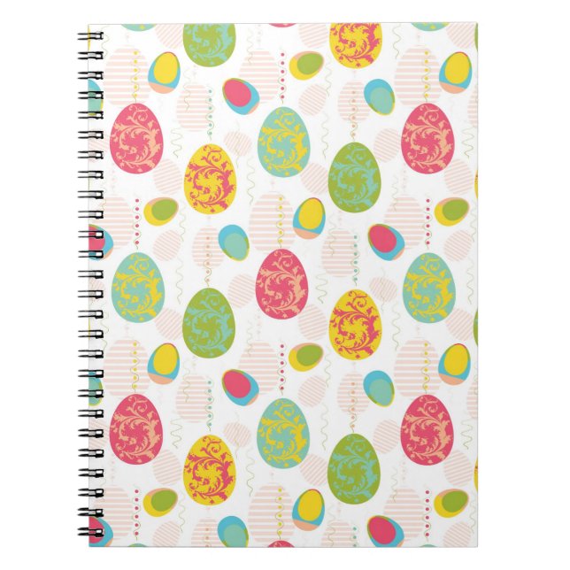 Cuaderno Modelo colorido de los huevos de Pascua (Frente)