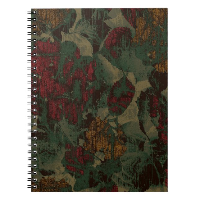 Cuaderno Modelo colorido del camuflaje de la flor (Frente)