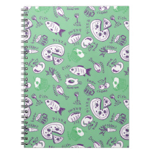 Cuaderno Modelo con la comida