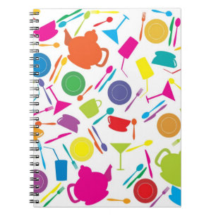 Cuaderno Modelo con la materia de cocina coloreada
