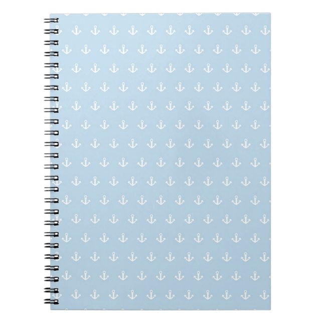 Cuaderno Modelo con las anclas blancas en azul (Frente)