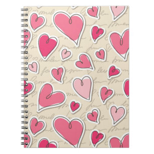 Cuaderno Modelo de corazones
