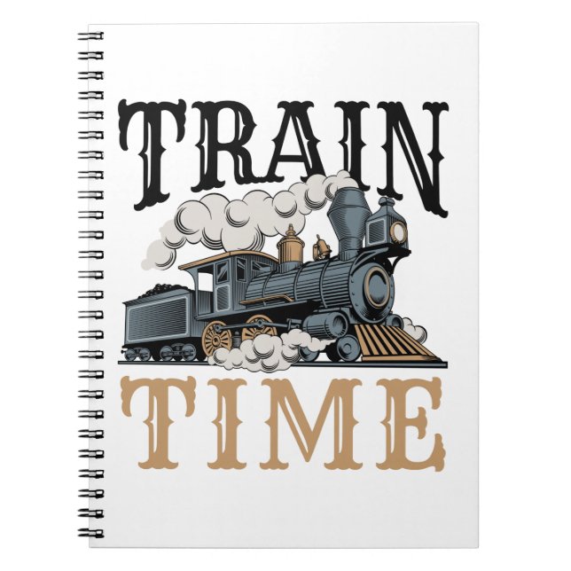 Cuaderno Modelo de ferrocarril de tiempo de tren Modelo de  (Frente)