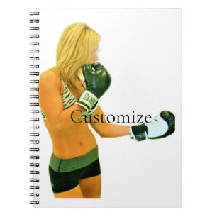 Cuaderno Modelo de fitness femenino boxeo Thunder_Cove