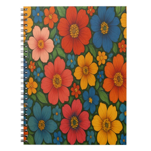 Cuaderno Modelo de Flor Silvestre Brillante (Frente)