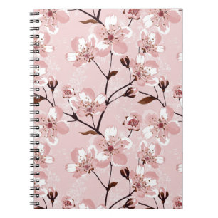 Cuaderno Modelo de flores de la flor de cerezo