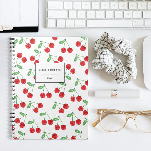 Cuaderno Modelo de la cereza personalizado