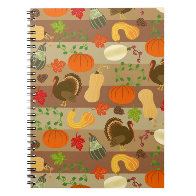 Cuaderno Modelo de la cosecha del otoño de la calabaza de (Frente)