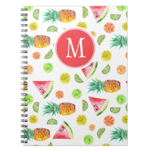 Cuaderno Modelo de la fruta escarchada de la acuarela