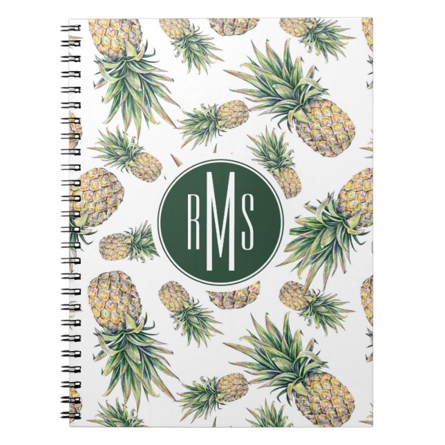 Cuaderno Modelo de la piña de la acuarela (Frente)