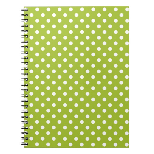 Cuaderno Modelo de la primavera con los lunares blancos (Frente)