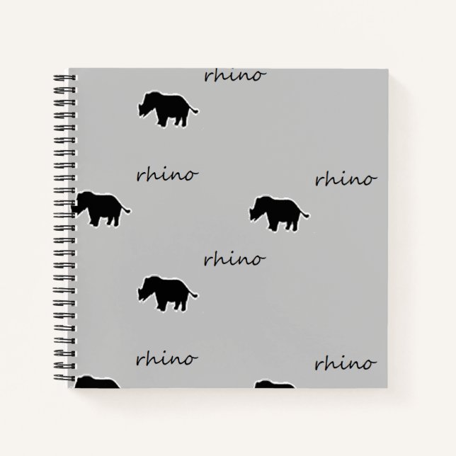 Cuaderno Modelo de la silueta del rinoceronte (Anverso)