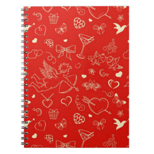 Cuaderno Modelo de la tarjeta del día de San Valentín