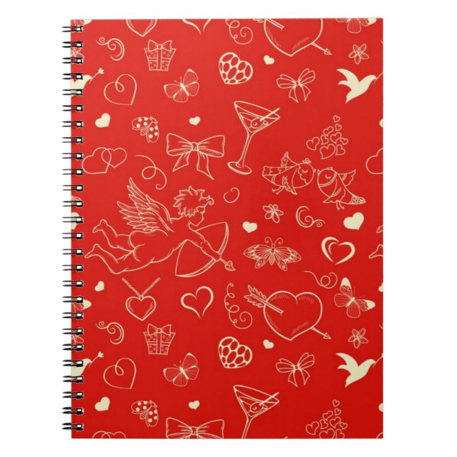 Cuaderno Modelo de la tarjeta del día de San Valentín (Frente)