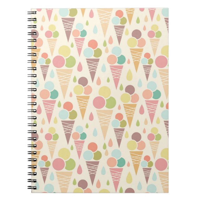 Cuaderno Modelo de los conos de helado (Frente)