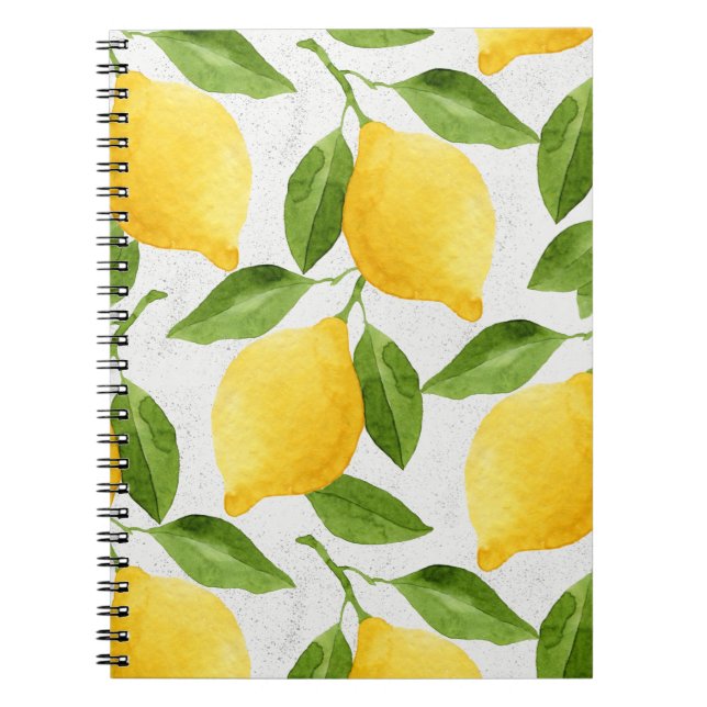 Cuaderno Modelo de los limones de la acuarela (Frente)