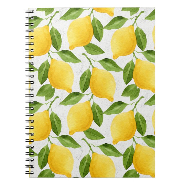 Cuaderno Modelo de los limones de la acuarela (Frente)