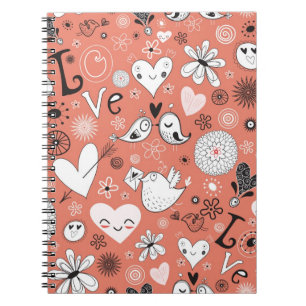 Cuaderno Modelo de los pájaros del amor