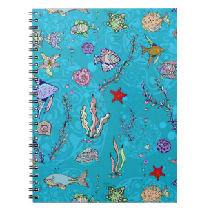 Cuaderno Modelo de los pescados de la turquesa