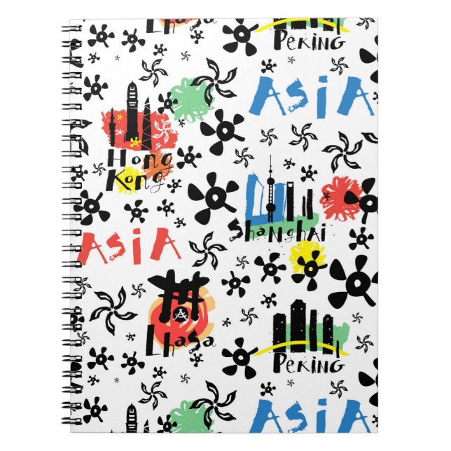 Cuaderno Modelo de los símbolos de Asia el | (Frente)