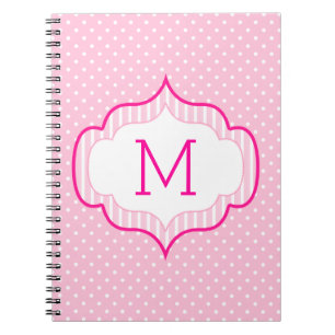 Cuaderno Modelo de lunar de encargo rosado femenino del