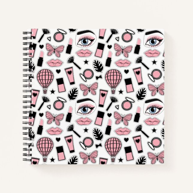 Cuaderno Modelo de maquillaje Pegatina (Anverso)