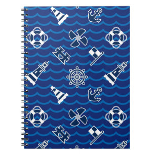 Cuaderno Modelo de ondas náutico lindo