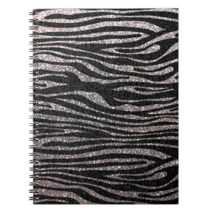 Cuaderno Modelo de plata de la raya de la cebra (falso