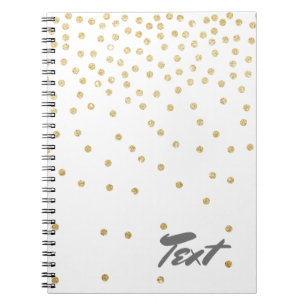 Cuaderno modelo de punto elegante del confeti del purpurina