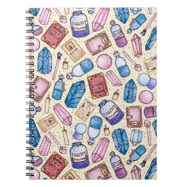 Cuaderno Modelo de Witchy de la acuarela (Frente)