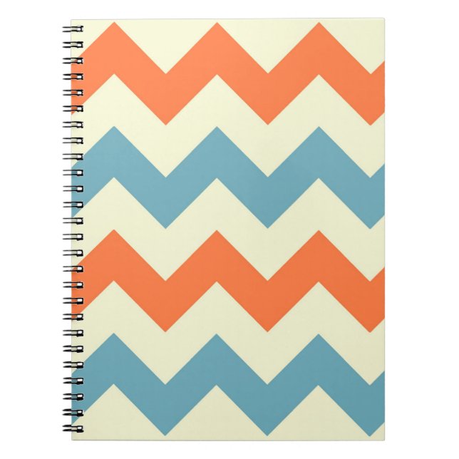 Cuaderno Modelo de zigzag de muy buen gusto del zigzag azul (Frente)