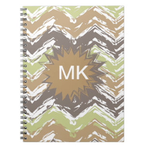 Cuaderno Modelo de zigzag del garabato del brandy del melón