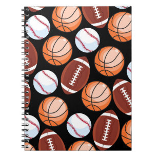 Cuaderno Modelo del baloncesto del fútbol del béisbol de la