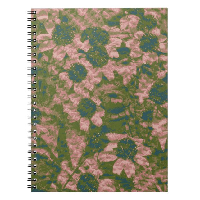 Cuaderno Modelo del camuflaje de la flor (Frente)