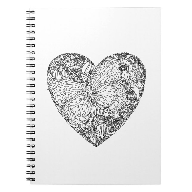 Cuaderno Modelo del corazón de la mariposa (Frente)