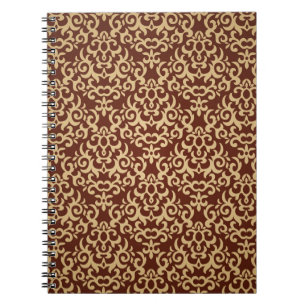 Cuaderno Modelo del damasco en fondo de la pendiente