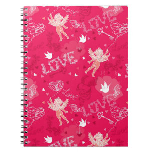 Cuaderno Modelo del el día de San Valentín con el Cupid