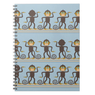 Cuaderno Modelo del safari del baile, muchachos, azules