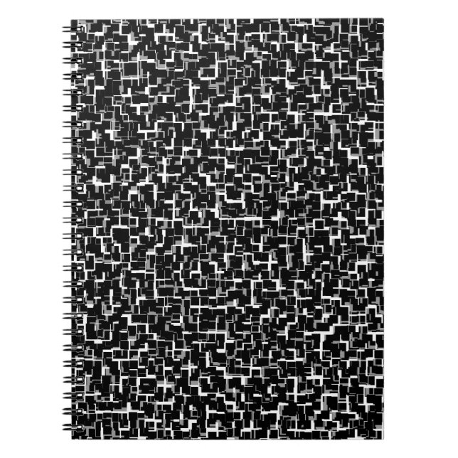 Cuaderno Modelo digital de color negro gris gris blanco (Frente)