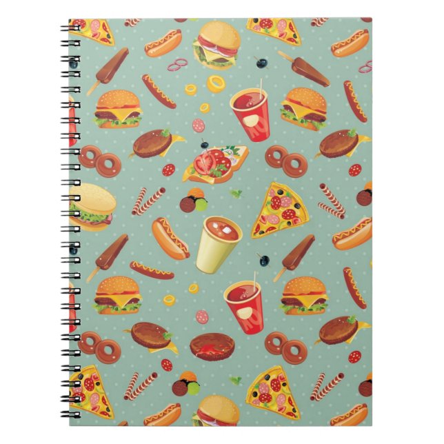 Cuaderno Modelo elegante de los alimentos de preparación (Frente)