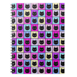 Cuaderno Modelo en colores pastel del gato del arco iris