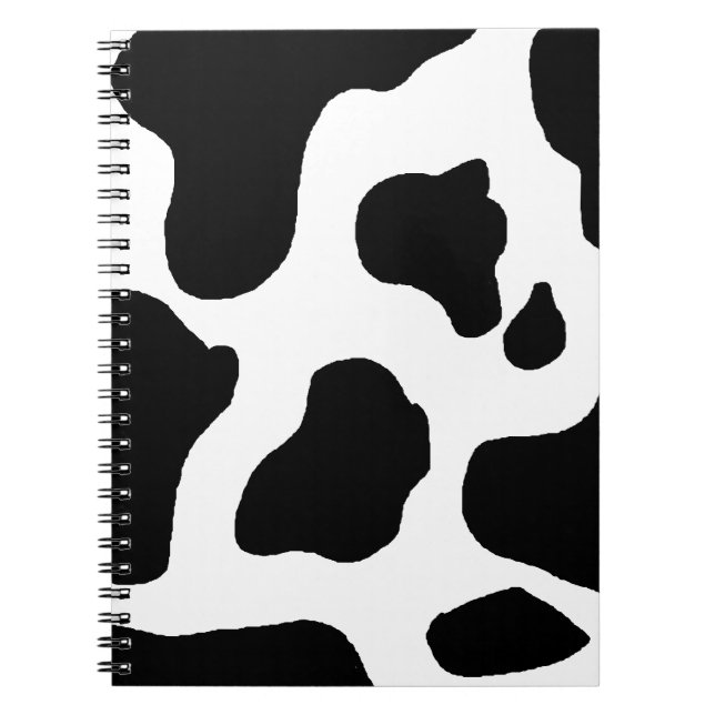 Cuaderno Modelo enturbiado blanco y negro de la impresión (Frente)