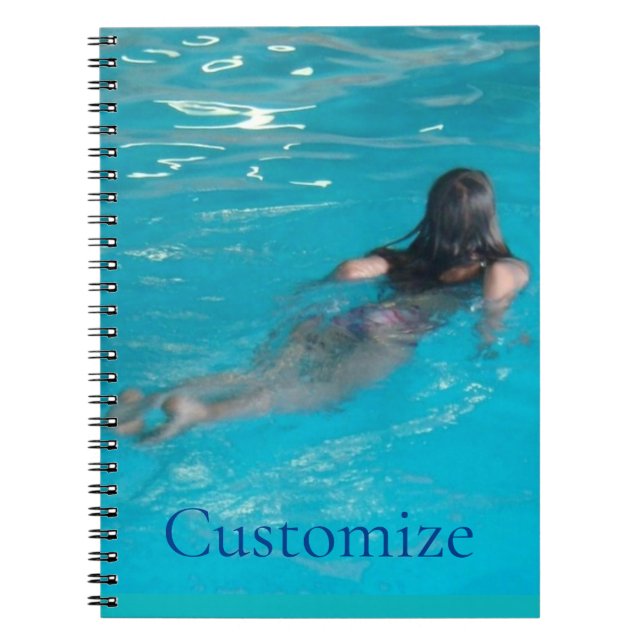 Cuaderno Modelo femenino de natación Thunder_Cove (Frente)