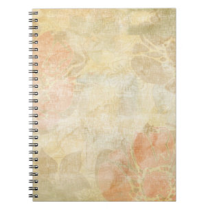 Cuaderno modelo floral del fondo del grunge del arte