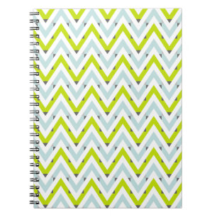 Cuaderno Modelo geométrico azul y verde de la menta de