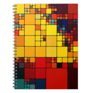 Cuaderno Modelo geométrico del arco iris vibrante abstract