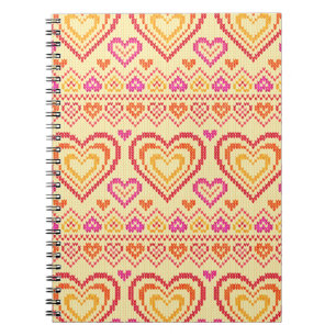 Cuaderno Modelo hecho punto el día de San Valentín