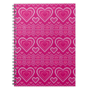 Cuaderno Modelo hecho punto el día de San Valentín 2
