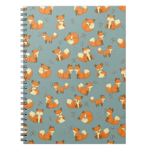 Cuaderno Modelo inconsútil del Fox y de mariposa
